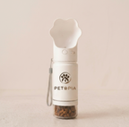 Distributeur Nomade Eau et Croquettes Petopia pour chien et chat, coloris noir et blanc